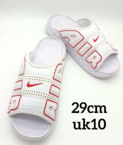 Nike ナイキ モアアップテンポ スライド ホワイト レッド uk10 - メルカリ