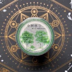 9388】海外 マステ 5m巻 PETマスキングテープ 木 緑 自然 装飾系