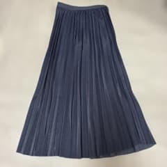 ネイビー プリーツロングスカートのサムネイル