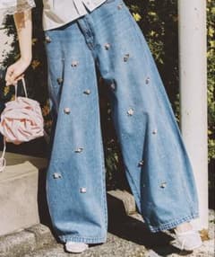 L.BCANDYSTOCK リリーブラウン バリエーション ビジューデニムパンツ L.BCANDYSTOCK リリーブラウン バリエーション ビジューデニムパンツ
