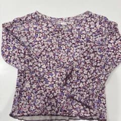 花柄リブ長袖Ｔシャツ（ベビー服）のサムネイル