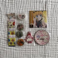 Anime character goods: coasters, erasers, magnets (bundle sale)
