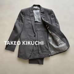 美品 タケオキクチ サマースーツ グレーストライプ L - メルカリ