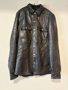 「RICK OWENS Leather Outershirt レザー 46のサムネイル