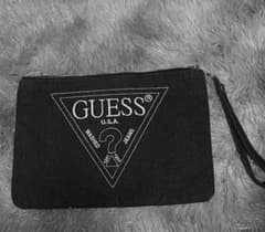 GUESS デニム vintage クラッチバッグ 黒のサムネイル