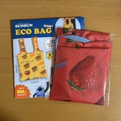 パペットスンスン　エコバッグ　いちご柄　未開封のサムネイル