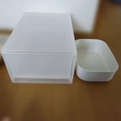 無印良品透明収納ボックスとトレーセットのサムネイル