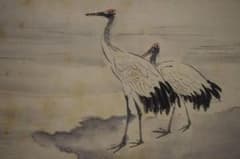 真作/森寛斎/日ノ出双鶴図/桐題箱二重箱付/布袋屋掛軸HJ-517 真作/森寛斎/日ノ出双鶴図/桐題箱二重箱付/布袋屋掛軸HJ-517 - メルカリ