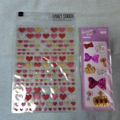 平成レトロシール　ハートシール　当時物　レア　スパンコールシール　キラキラ