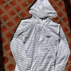 FILA ボーダー柄 ジップアップパーカー 指穴付きのサムネイル