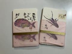 魚のイラスト和風コースター2種類×3枚セットのサムネイル