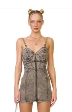 SMFK Compass Mustang Denim Biker Dress