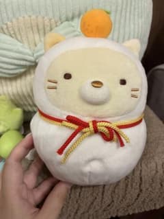 스미코구라시 거울떡 봉제인형 고양이