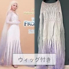 アナと雪の女王 精霊エルサ コスプレ衣装 ウィッグ付き　シークレットハニーのサムネイル