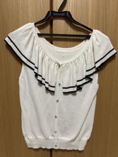 MISCH MASCH フリルカラー ノースリーブニット Mのサムネイル