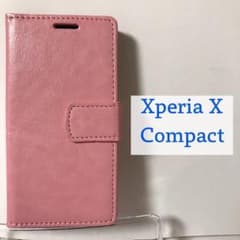 Xperia X Compact レザー ケース カバー 桃のサムネイル