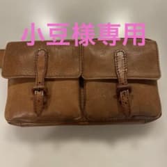 美品　genten ブラウン　牛革　ウエストバッグのサムネイル