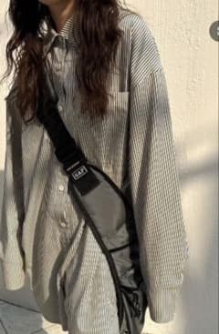 ameri vintage STRIPE SHIRT ROMPERS 完売品 - メルカリ