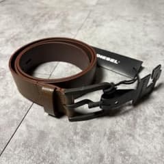 新品未使用】DIESEL real leather belt ブラウン 本革 - メルカリ