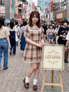 LIZ LISA チェック柄 半袖ワンピースサイズ0 - メルカリ