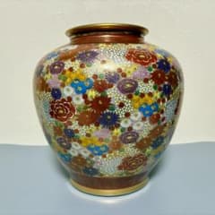 九谷焼 光峰 作 金彩色絵 花詰 花瓶 フラワーベース 5号 - メルカリ