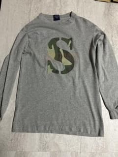 STUSSY 90s 紺タグUSA製Sロゴカモ 柄両面プリント グレーs - メルカリ