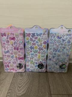 ボンボンドロップシール ちゅるきら　ほうせき　ばるーん　わんわん3種セット
