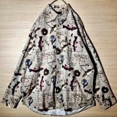 MAGELLAN 長袖シャツ XL フィッシング ルアー 総柄 ヴィンテージ古着