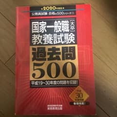 国家一般職[大卒]教養試験 過去問500[2020年度版]のサムネイル