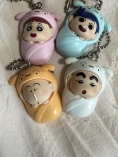크레용 신짱 오쿠루미 마스코트 4종 세트