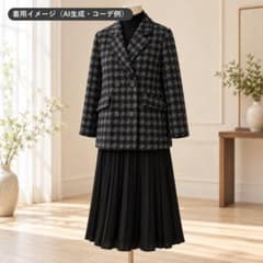 LA POMME petit 千鳥格子 ダブル ショートジャケット グレー F
