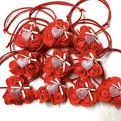No.1149 トリミングチョーカー 10本 バラ バレンタイン - メルカリ