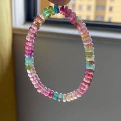 ⭐︎【天然】トルマリン ブレスレット 6.8mm 16.4g - メルカリ
