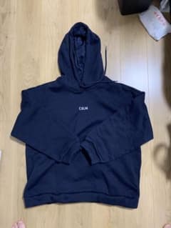 SHEIN 裏起毛　GROWTH CALM ネイビー パーカーのサムネイル