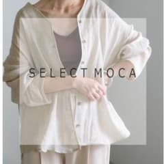 select MOCA セレクトモカ リネン ノーカラー ブラウスのサムネイル