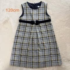 タルティーヌエショコラ　チェックワンピース ジャンパースカート　120cmのサムネイル