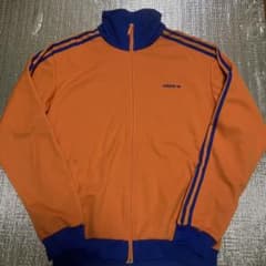 2004年製 adidas トラックジャケット オレンジ×ブルー XLサイズ 2004年製 adidas トラックジャケット オレンジ×ブルー XLサイズ - メルカリ