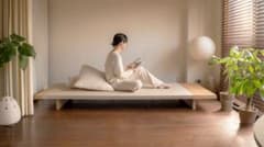LIVING BEDリビングベッド 旭川家具 建築家二人暮らし シングル 和紙畳