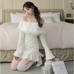 エムミーエメ Feather offshoulder mini onepiece - メルカリ