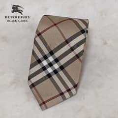 極美品 BURBERRY バーバリーブラックレーベル ノバチェック ネクタイ