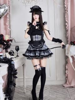 【️完売品】マリームーン ガーリーロックサキュバスメイド ブラック×ブルーグリーン