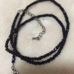 定価1万！ブラックスピンネルネックレス本物美品！エグザイル黒本物石スピンネル！のサムネイル