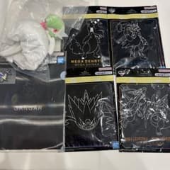 이치 반 쿠지 포켓몬 메가 신카 봉제 인형 클리어 파일 핸드 타올 세트