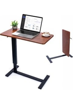 新品未開封 ガス圧昇降 サイドテーブル 67～91cm 木目のサムネイル