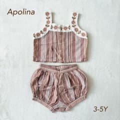 Apolina キッズセットアップ3-5y キャミソールビスチェ ショートパンツ