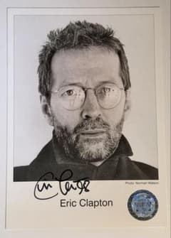 貴重 直筆サイン Eric Clapton 1998年 - メルカリ