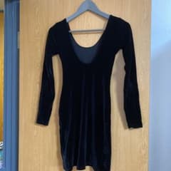 American Apparel ブラックベルベットドレスのサムネイル