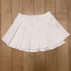 レディース　スカート　プリーツミニスカート　ホワイトのサムネイル