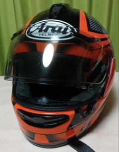 Arai フルフェイスヘルメット ベクターX蛍光オレンジ、ブラック - メルカリ