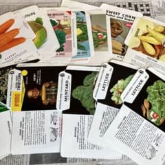 海外 ヴィンテージ シードパケット ラベル 13枚 ジャンクジャーナル